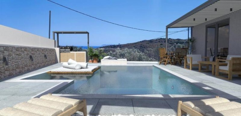 Afrata Kreta, Afrata: Neubau! Stilvolle moderne Villa mit Meerblick zu verkaufen Haus kaufen